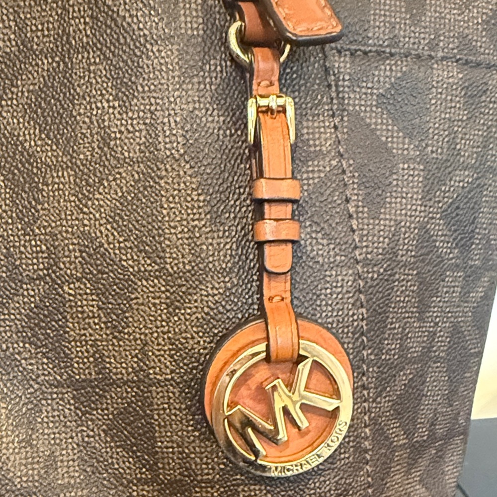 Michael Kors Dark Brown Signature Tote - Picture 2 of 13